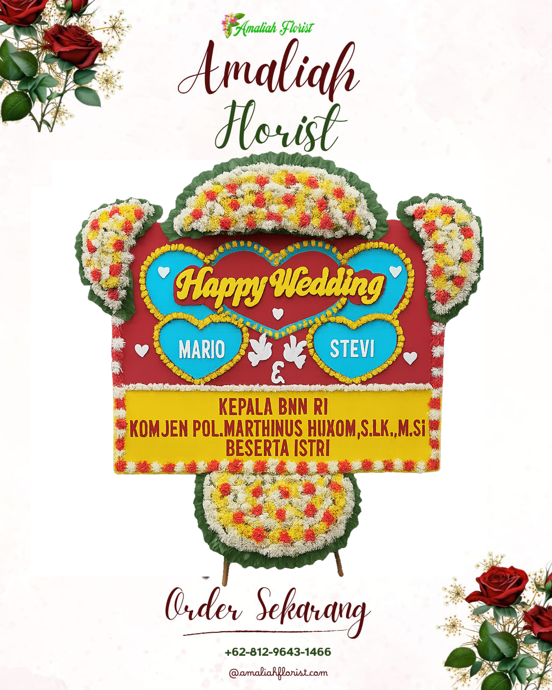 Papan Bunga Pernikahan Mayangan